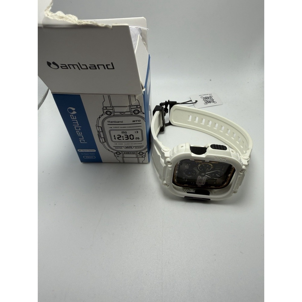 Amband M1‎ Sport Series Water-Resistant Case for Apple Watch 49mm White
